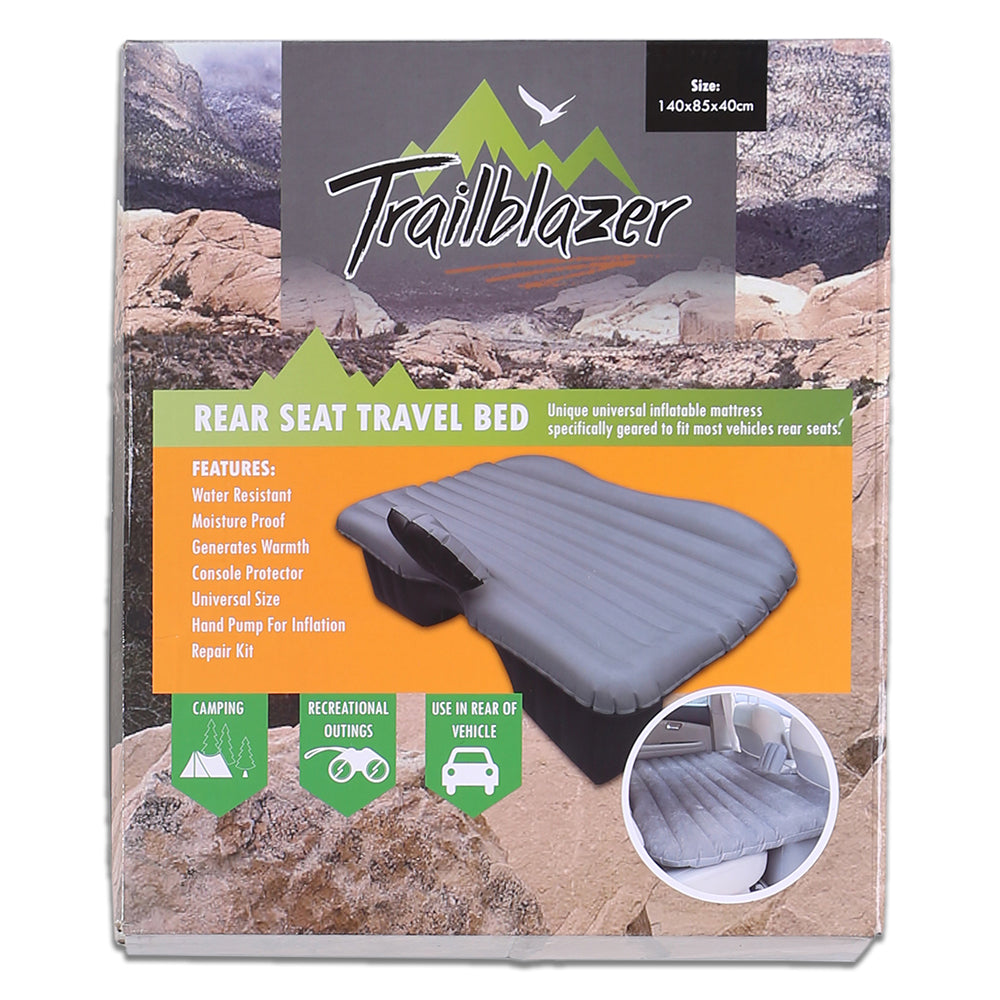 Inflatable Back Car Seat Air Mattress | Black