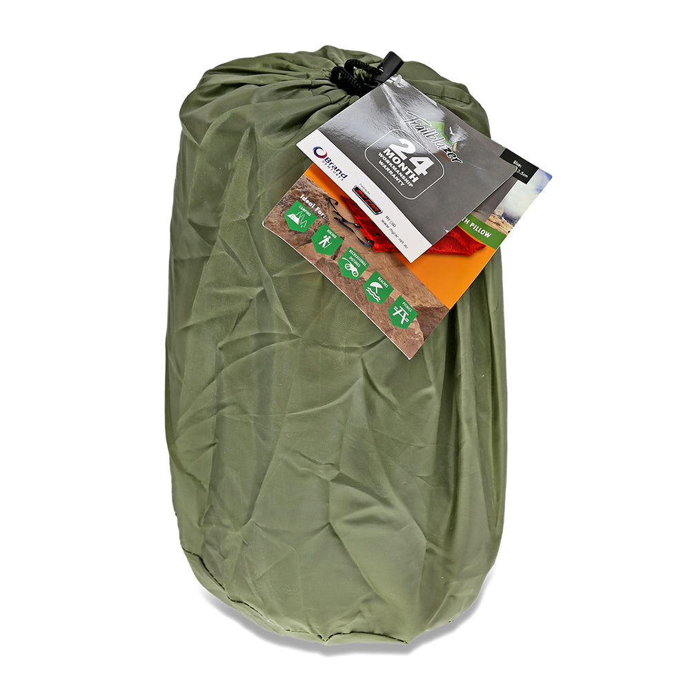 Trailblazer Self-Inflatable Air Mattress With Pillow | Olive Green