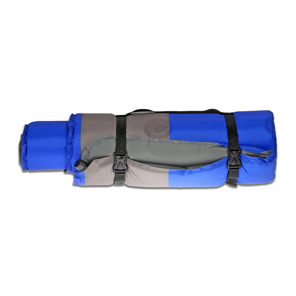 Trailblazer Self-Inflatable Air Mattress With Bolsters And Pillow | Light Blue