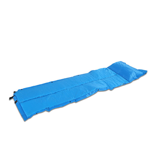 Trailblazer Self-Inflatable Air Mattress With Pillow | Light Blue