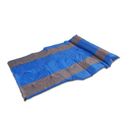 Trailblazer Self-Inflatable Air Mattress With Bolsters And Pillow | Light Blue