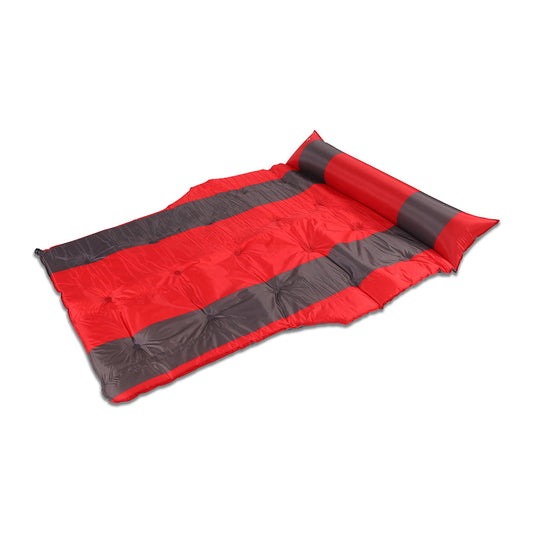 Trailblazer Self-Inflatable Air Mattress With Bolsters And Pillow | Red